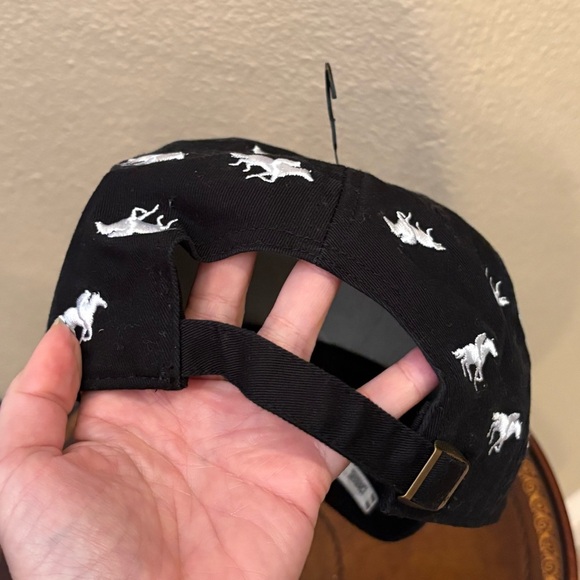 NWT~’47 Black White Horse Embroidered Kentucky Derby 150 Confetti Clean Up Cap main image 4